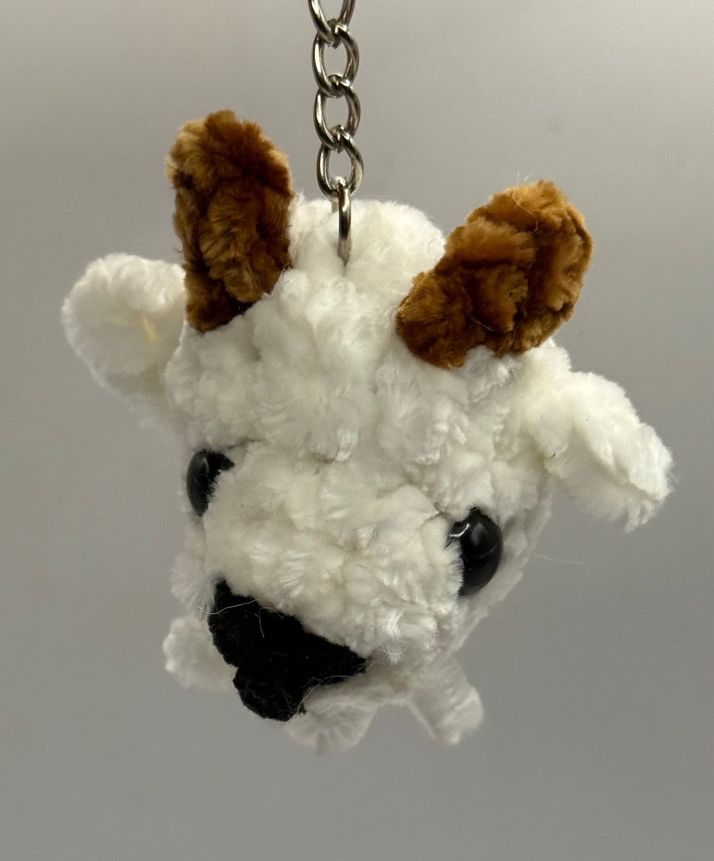 Crochet Goat Keychain