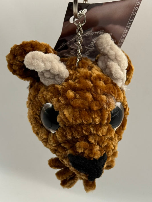 Crochet Goat Keychain